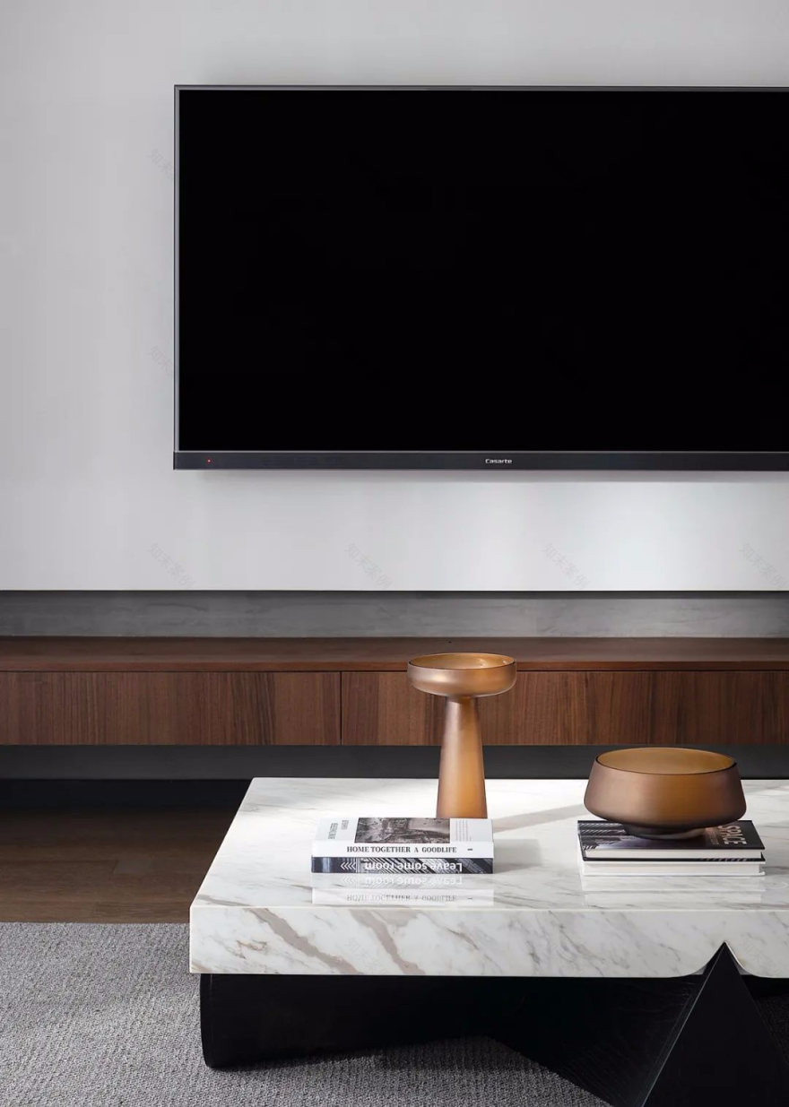 精装改造现代宅,客厅简单又大气-11