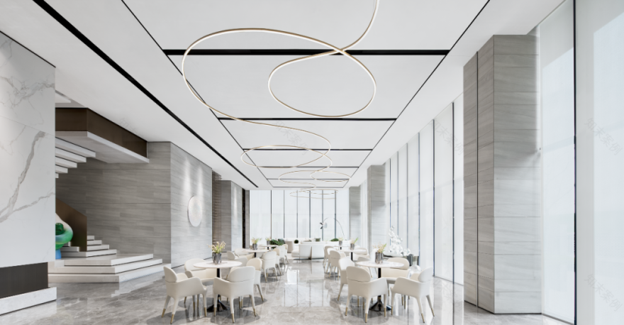 炫彩玻璃+米灰色调,流动的空间灵魂 | 元禾大千-33