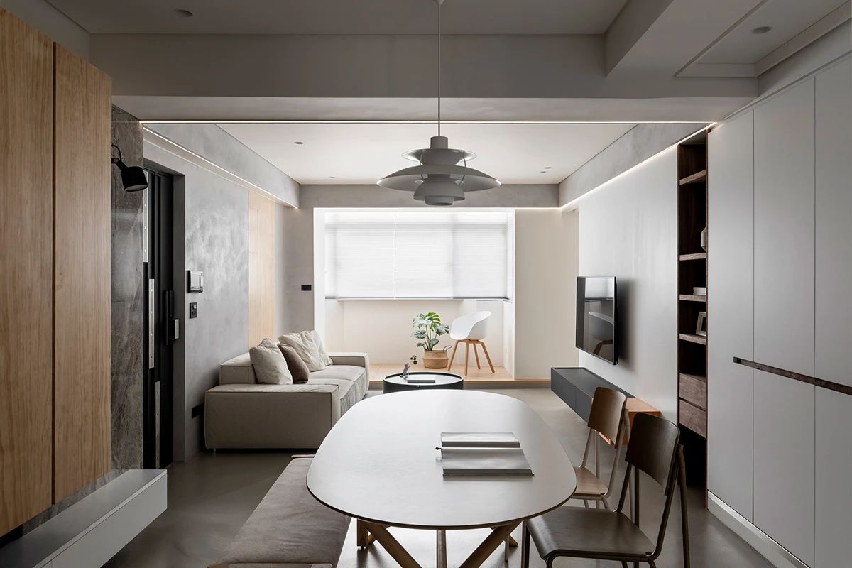 黑白配温暖明亮 70㎡家居设计-9