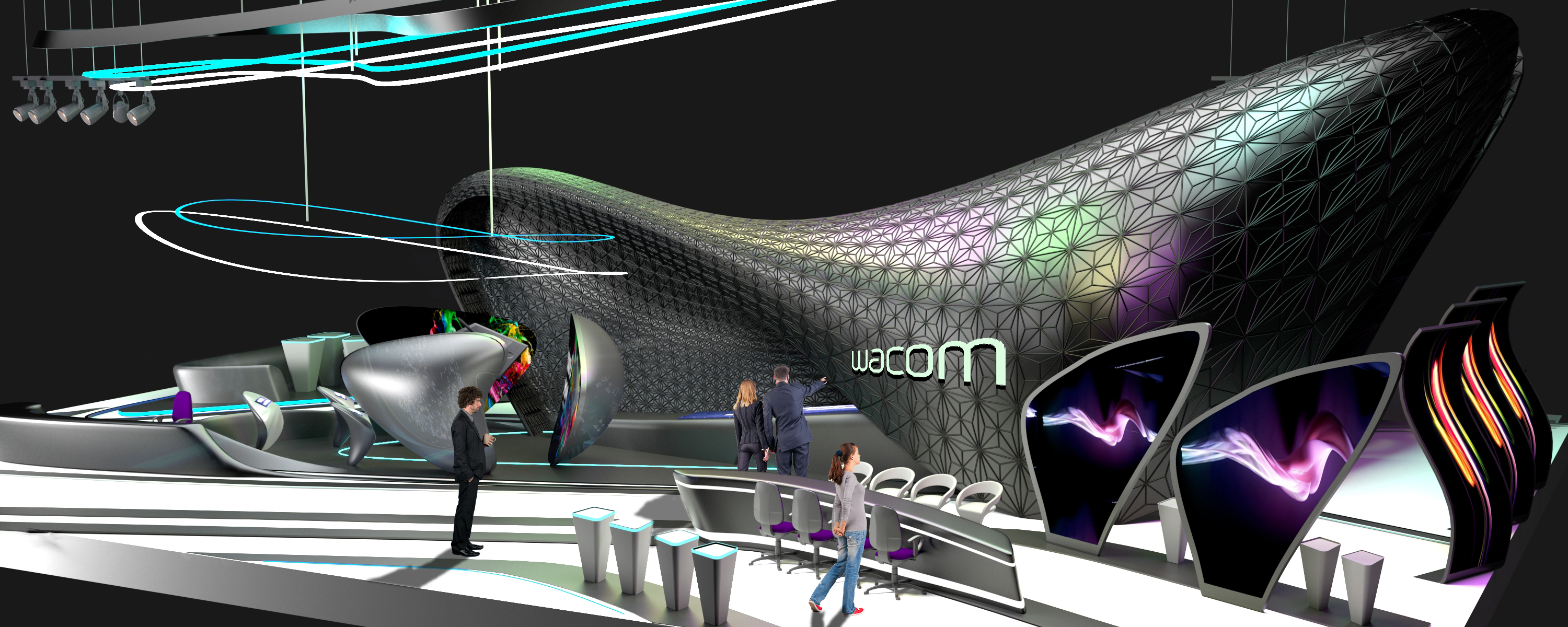 Wacom 展览摊位设计-12