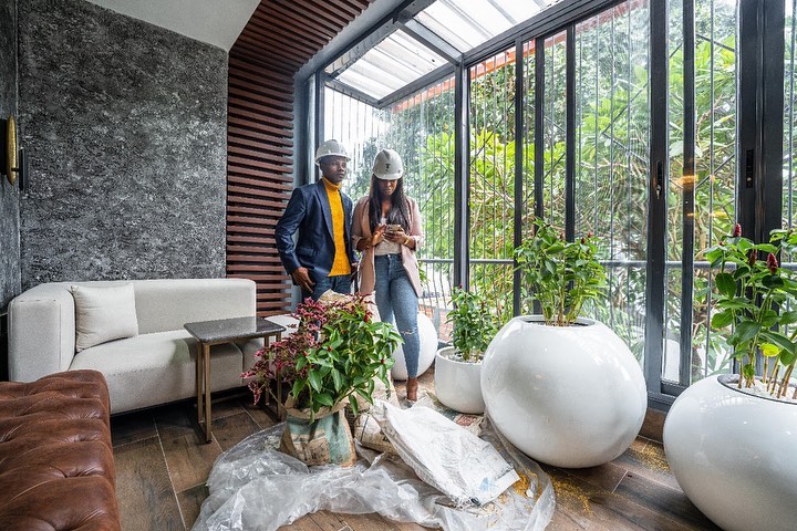 老阳台改当代半户外休闲区丨尼日利亚丨Teal Harmony-26