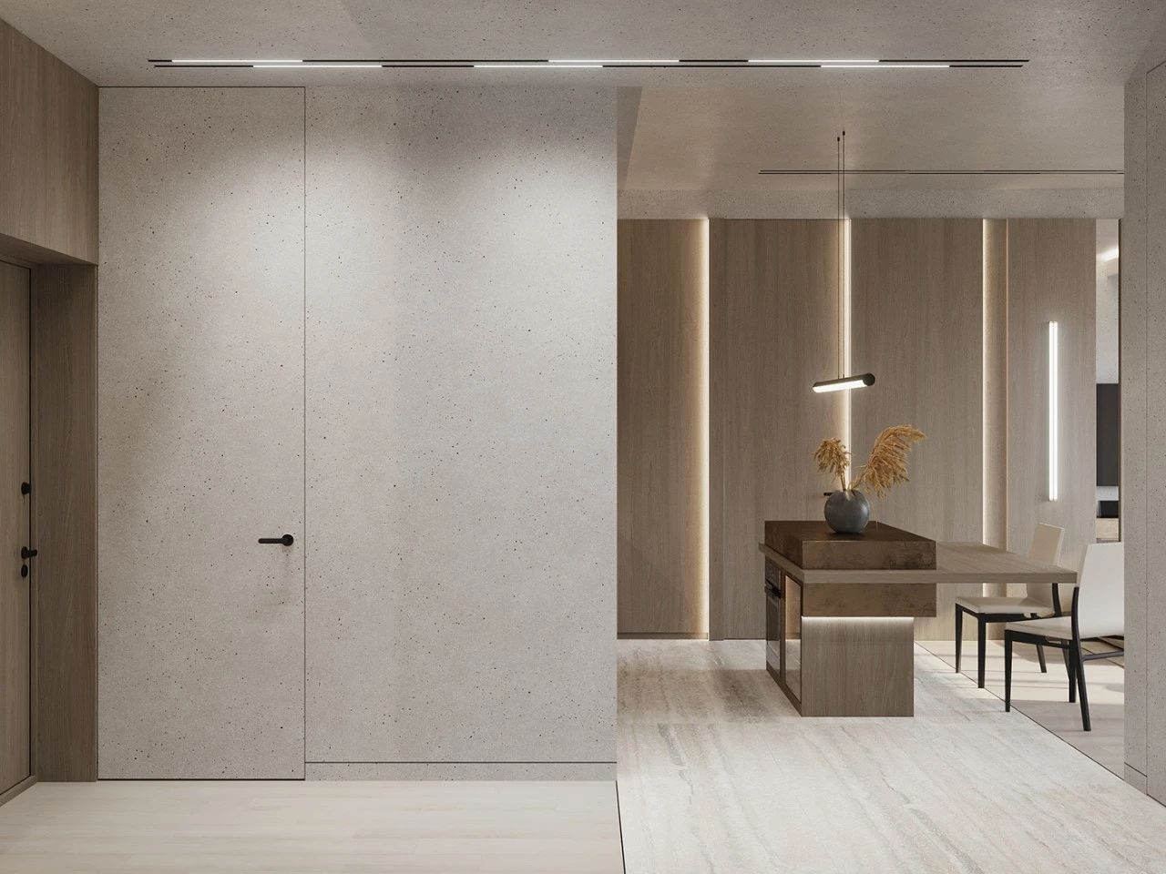 莫斯科简致素净的四口之家-70