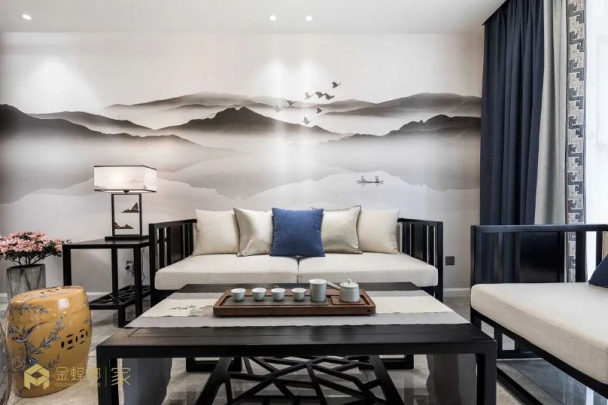 116㎡新中式设计 ▏烟雨入江南 山水如墨染-26