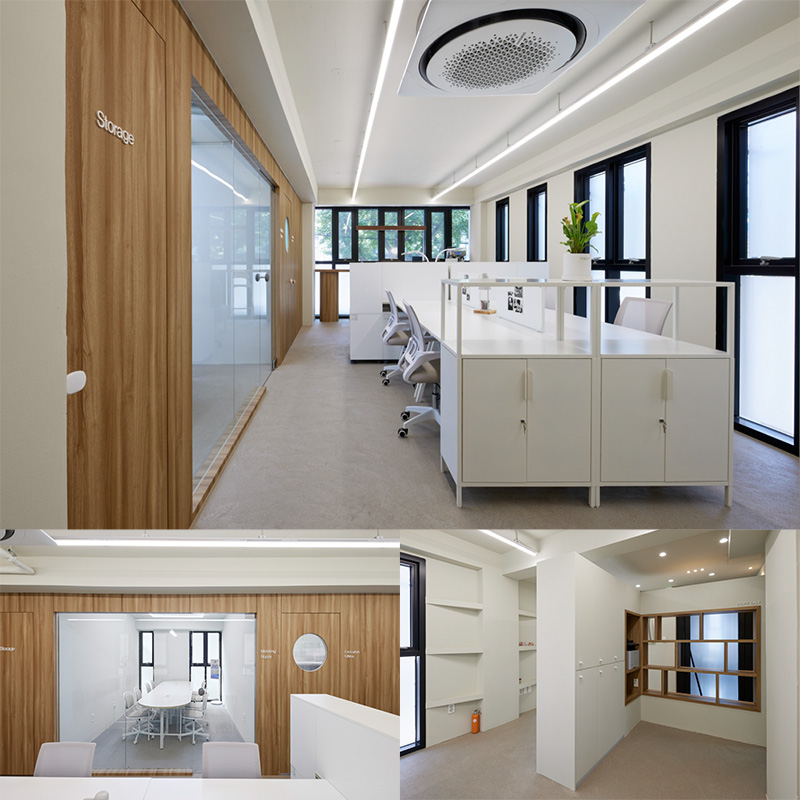 白色与木色交融的极简办公空间设计-1