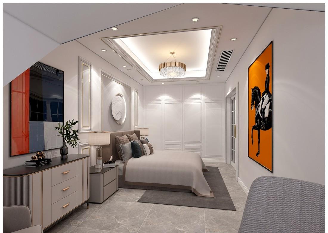 天津绿道丹庭美式轻奢复式设计-0