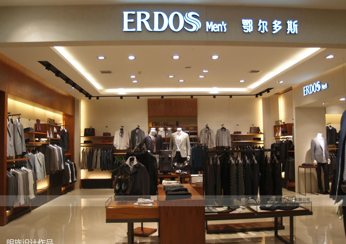 ERDOS 男装店,暖系灯光下的原木风情-3