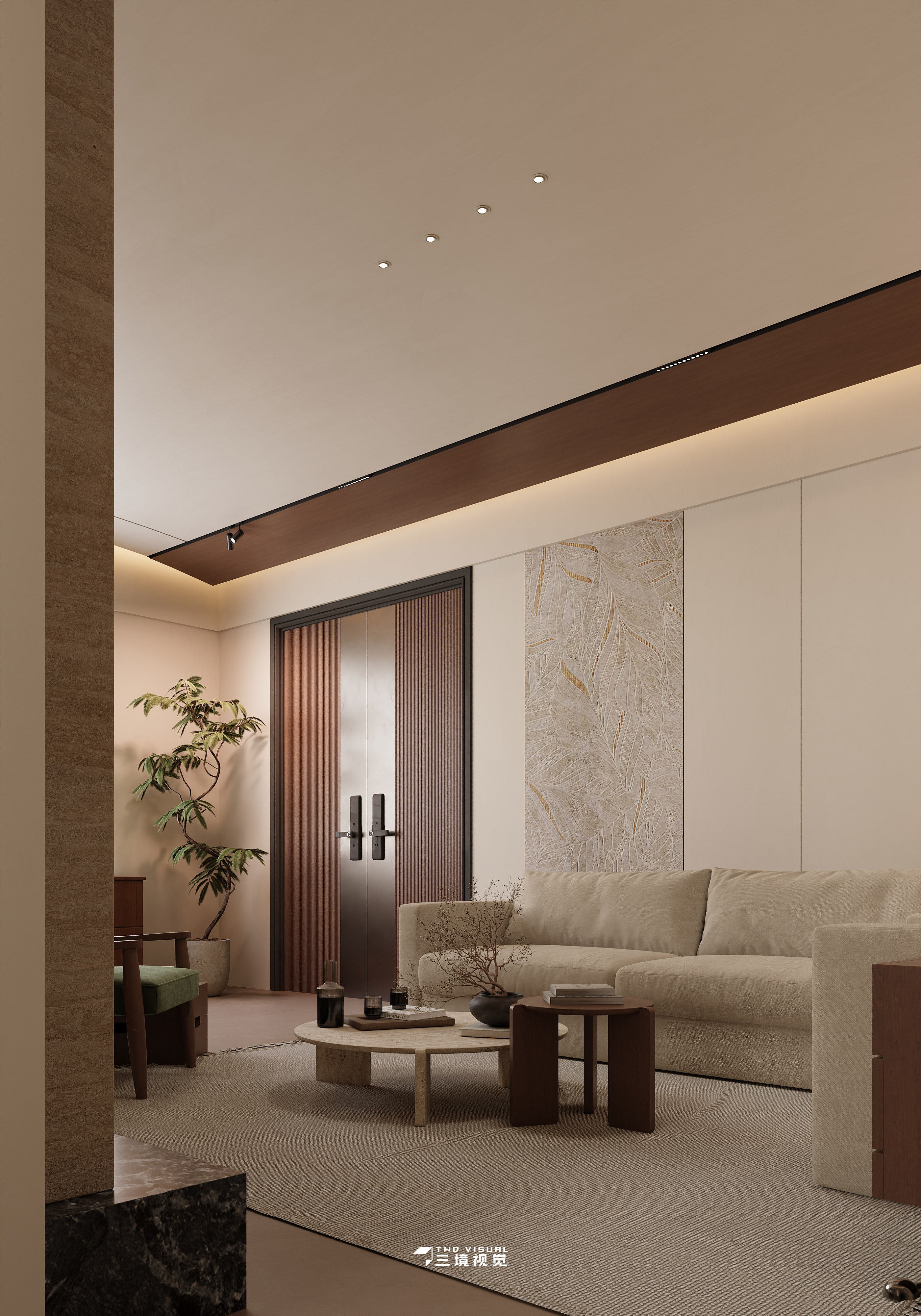 住宅-自建房的自然原木风-1