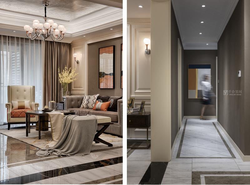 重庆约克郡壹號湖畔爱马仕风格私宅设计-25