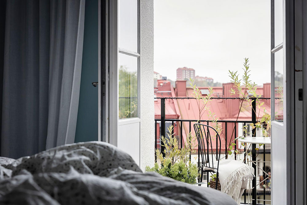 白色斯堪的纳维亚风格公寓-26