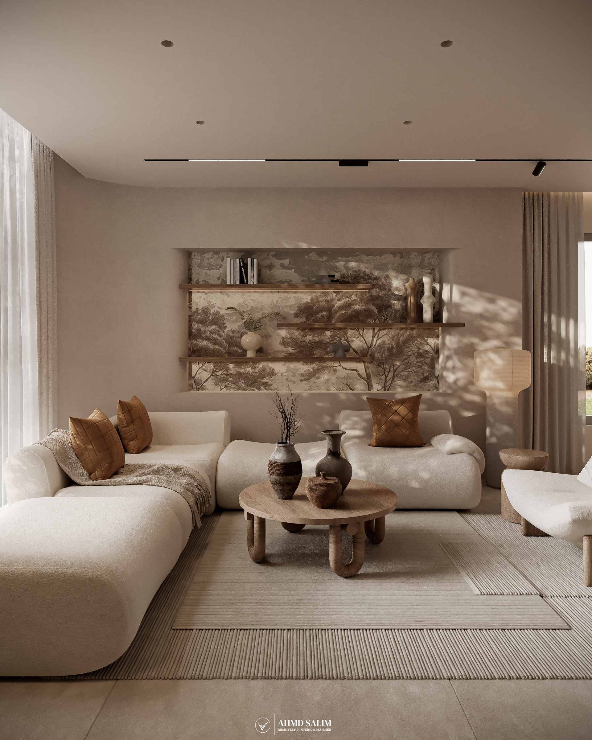 JAPANDI  CONTEMPORARY 接待与用餐空间设计丨@ahmd.salim.designs-6