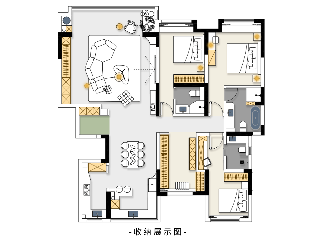 曲江大城157㎡现代简约风家居丨西安异构设计-12