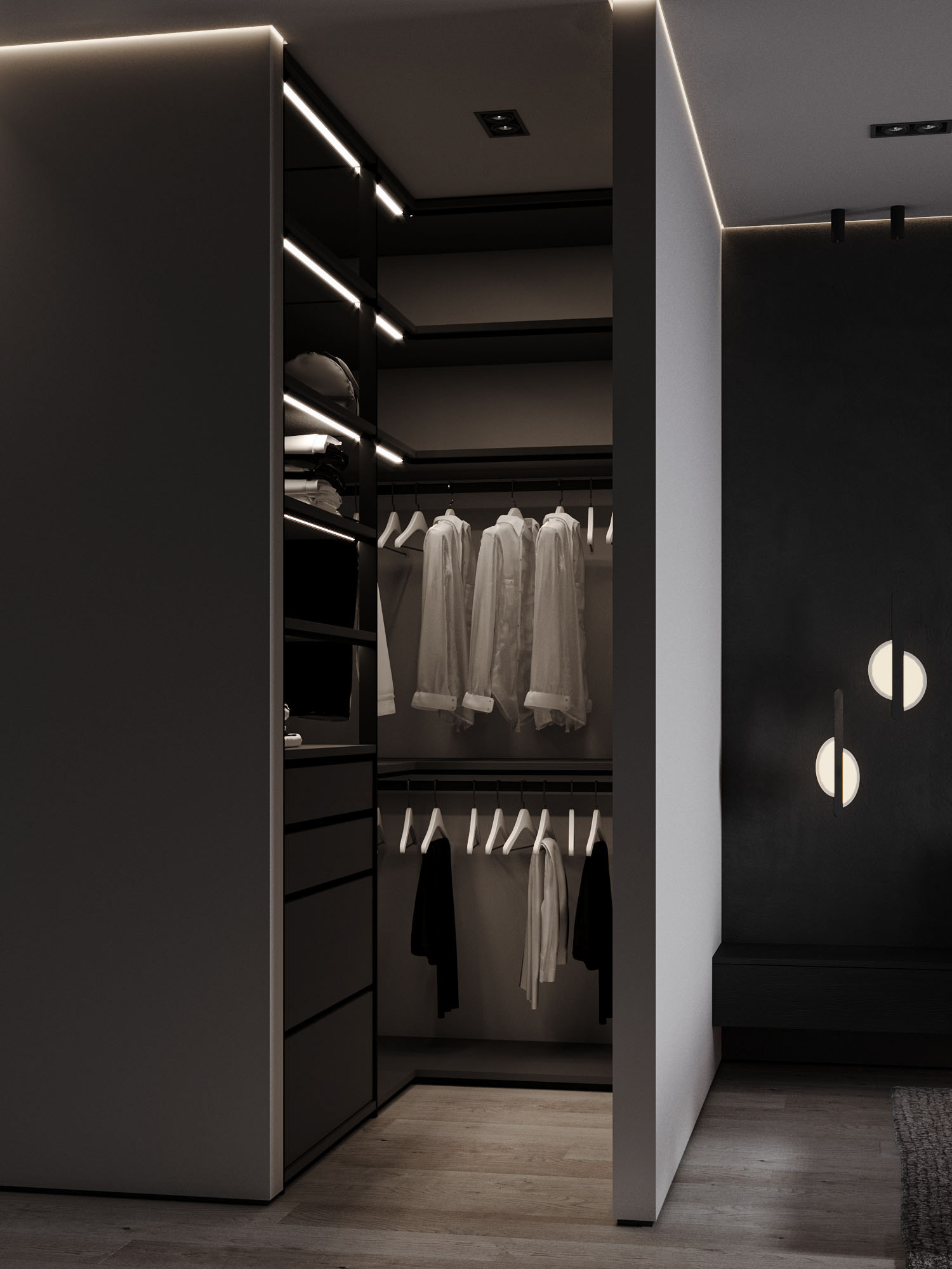 深色系公寓设计 既稳重又有设计感-15