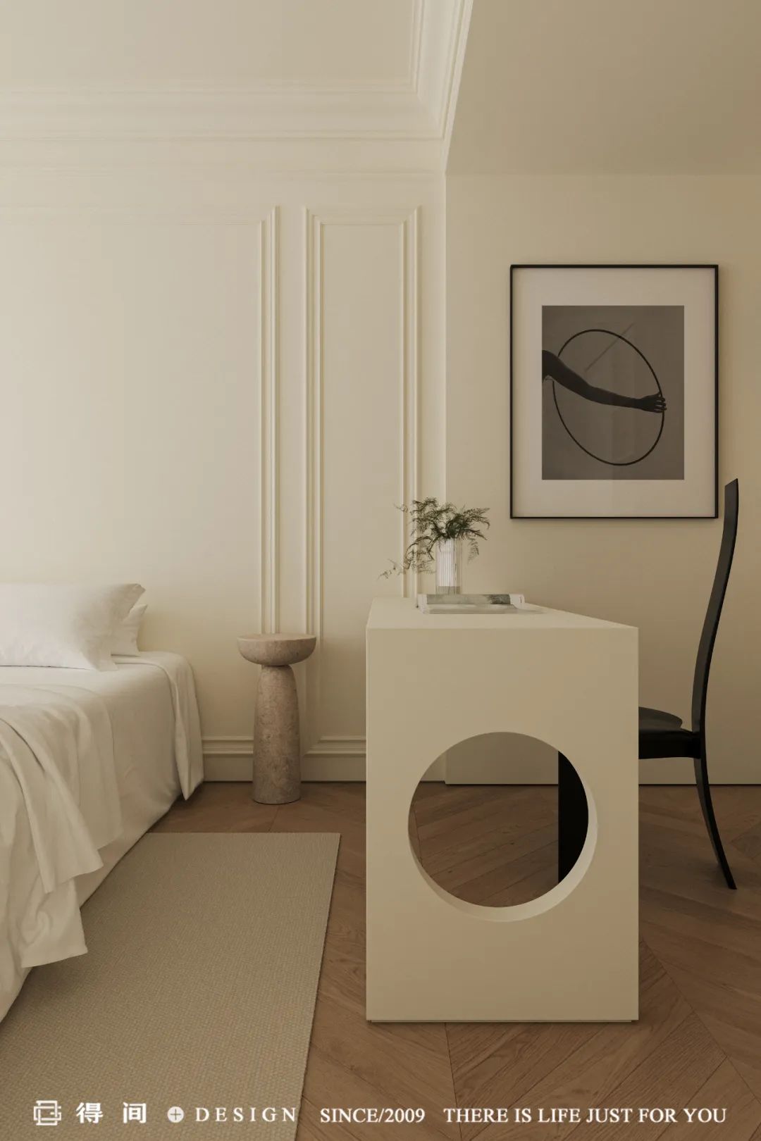得间设计 | 静谧中自然生长着的奶油极简宅-47