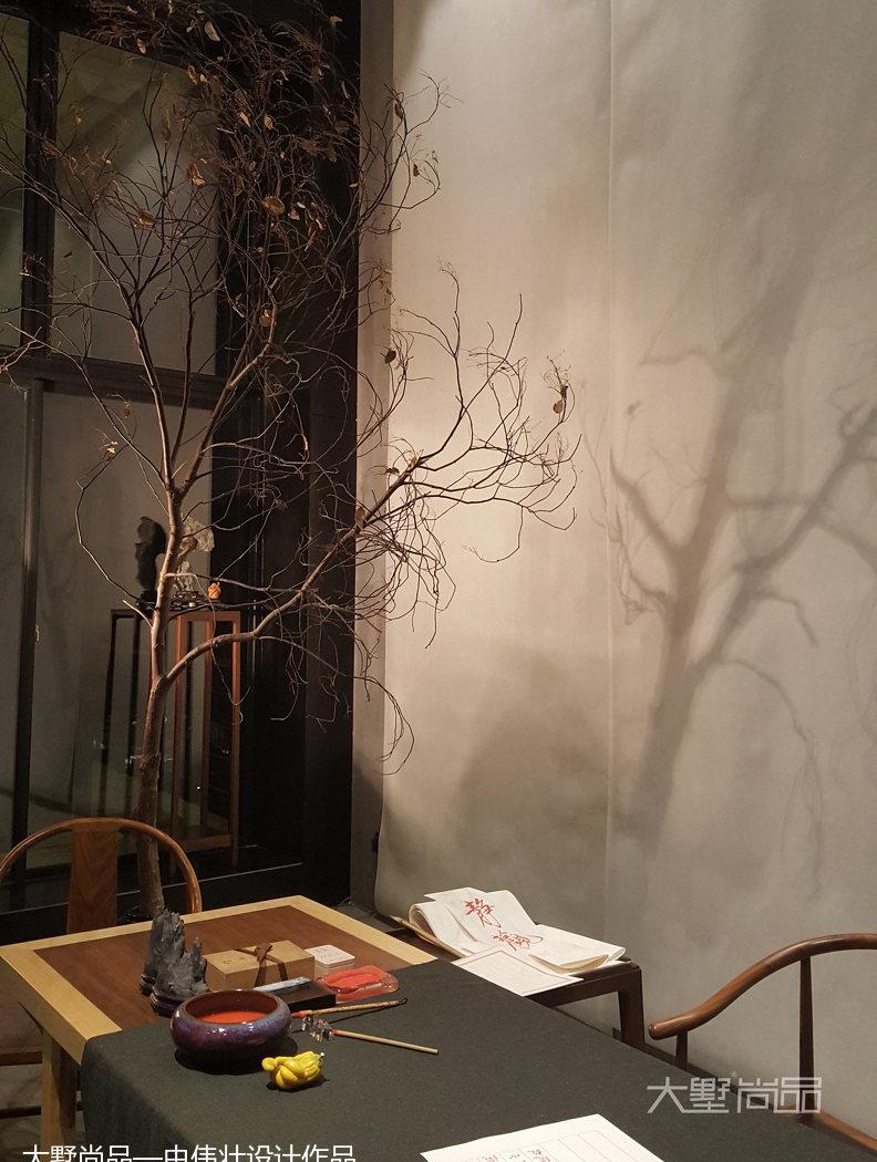 禅意东方美学 | 黑白灰的禅茶一味空间设计-12