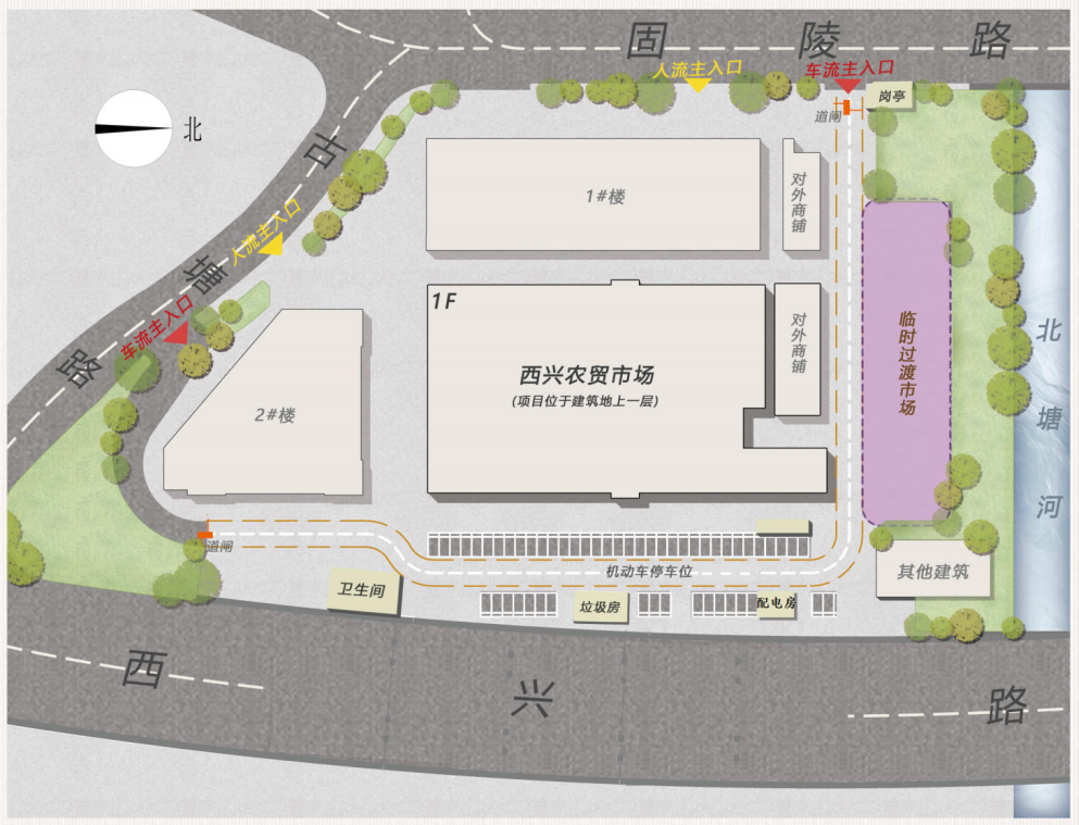 农贸市场设计案例｜老旧钢棚市场的蝶变重生，杭州西兴市集解锁国风古韵之美-28