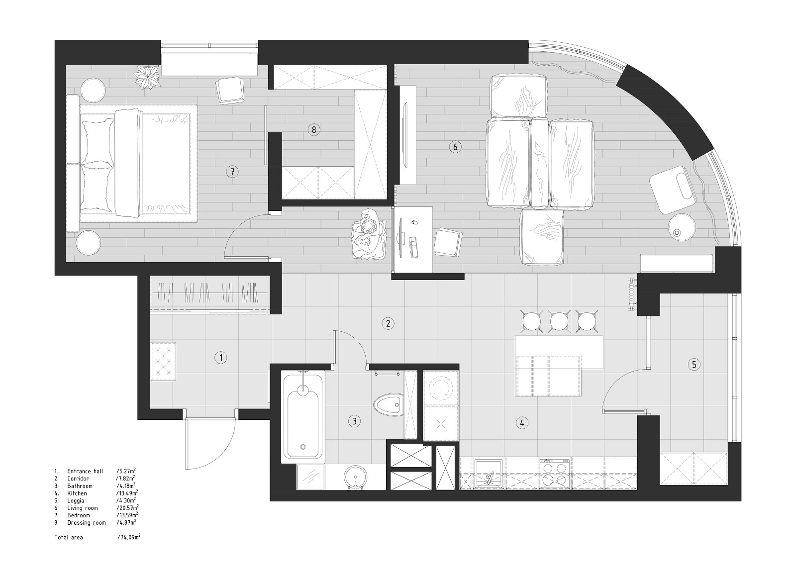 圣彼得堡74m²艺术家  Barinov Andrey-17