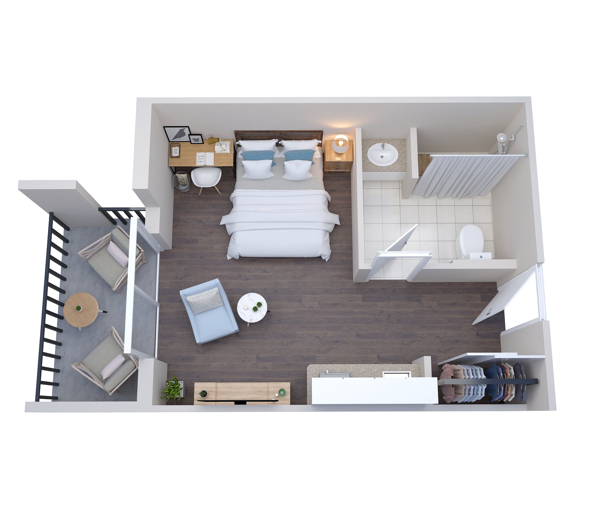 带有渲染的 SketchUp 三维模型丨The 2D3D Floor Plan Company-20