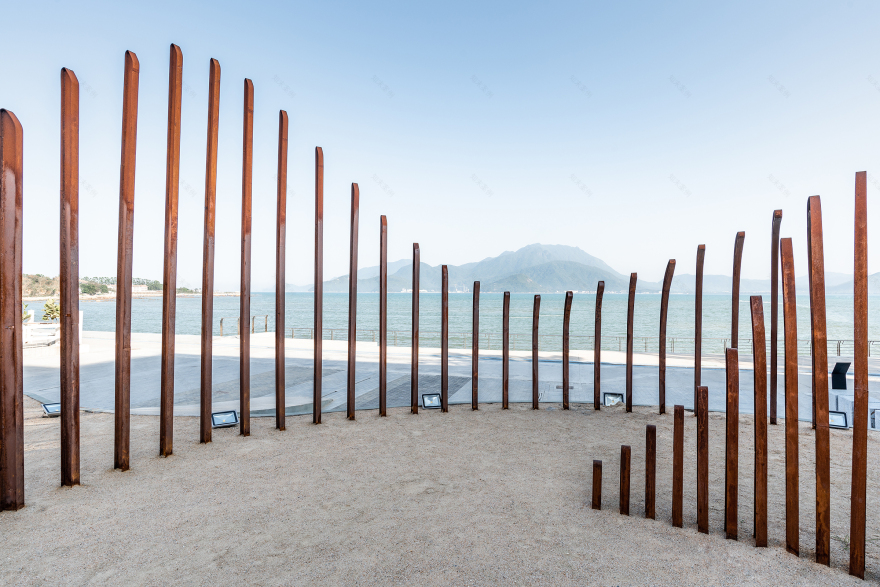 深圳大鹏新区“海之韵”装置——耐候钢打造的海洋主题互动空间-3