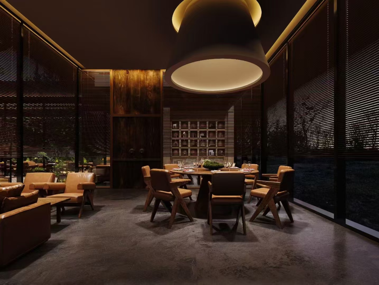 咖啡厅工装效果图-6