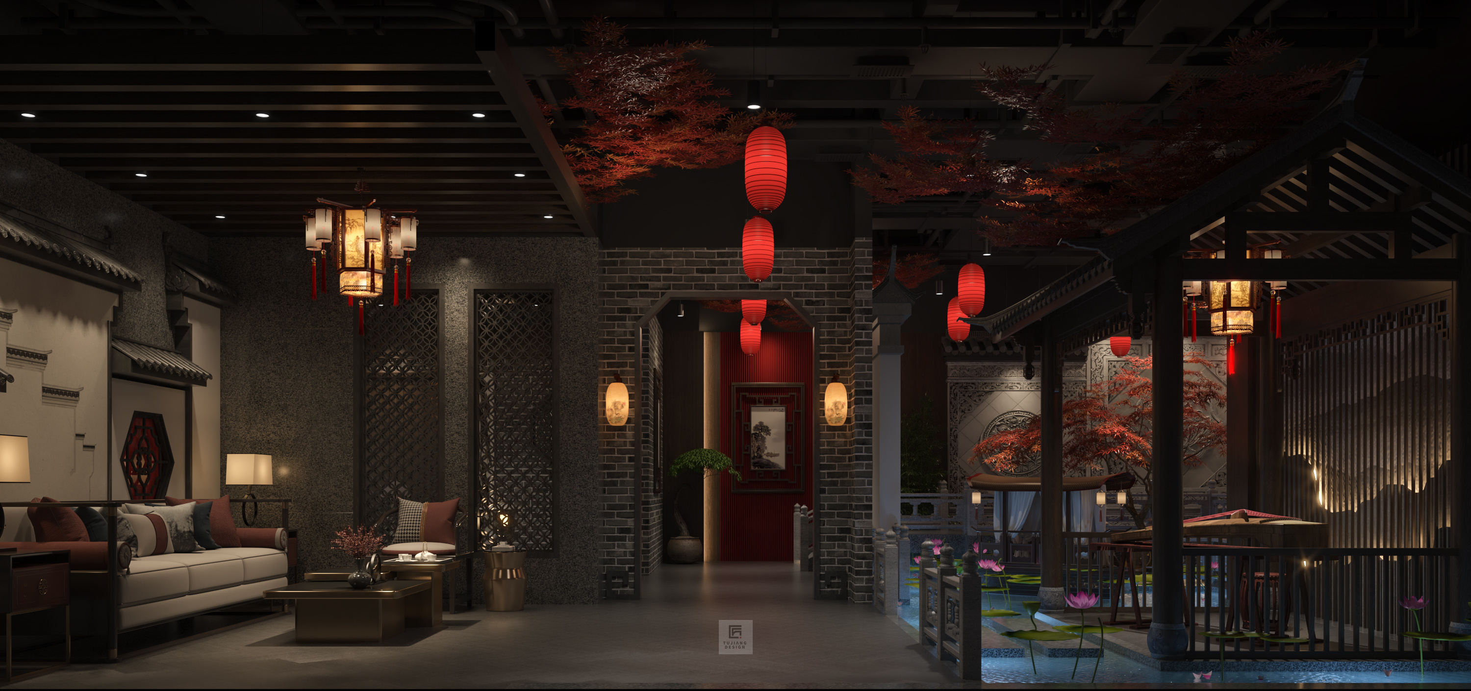 古风古韵的餐厅设计 ，爱上这股人文气息！-3