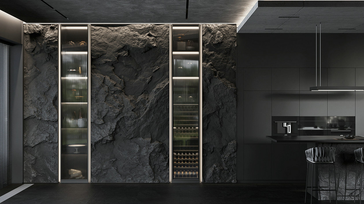 高级黑色系住宅设计-8