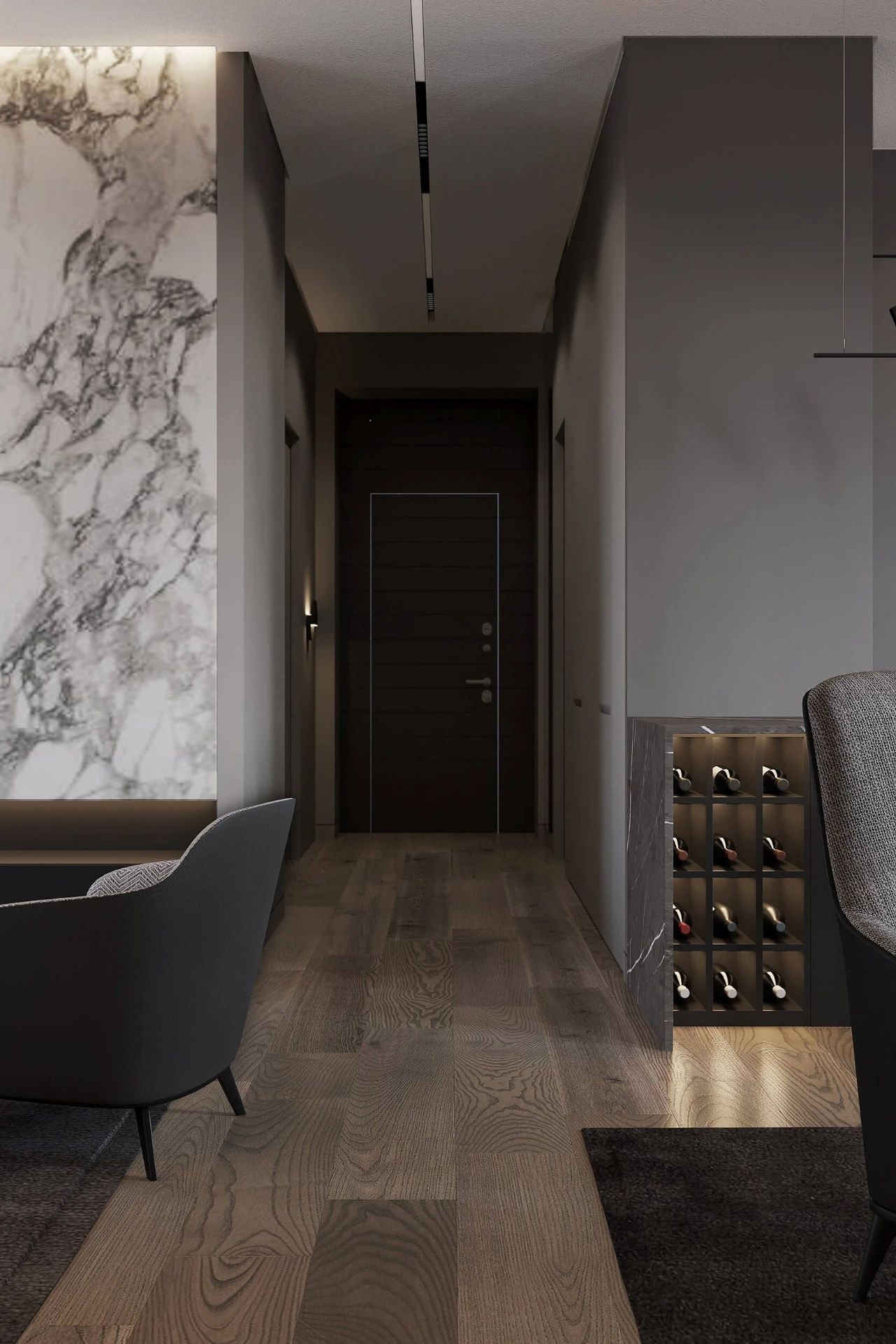 简约舒适的 149m²三层住宅设计丨Dinara Yousupova-61