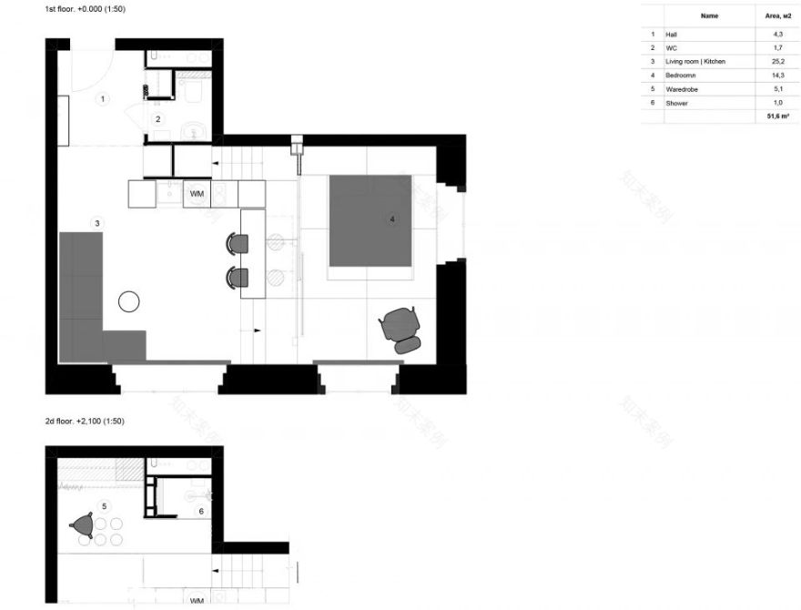 工业风也能轻盈又好看!这个50㎡的loft太适合独居了!-3