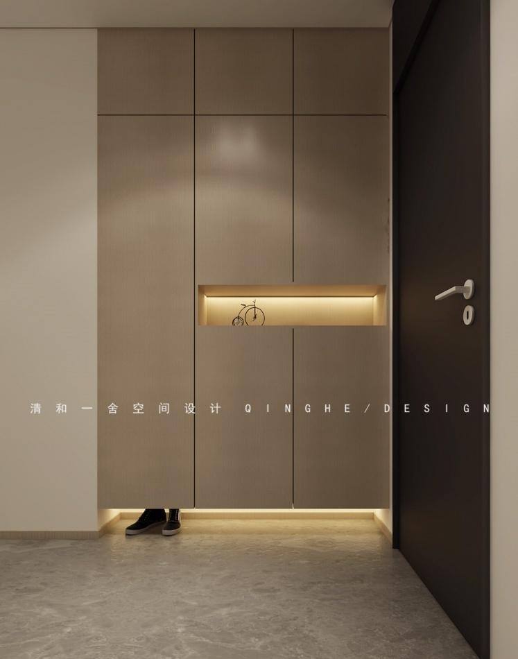 玄关收纳柜、木质背景墙、色彩分区,儿童房活泼清新-0