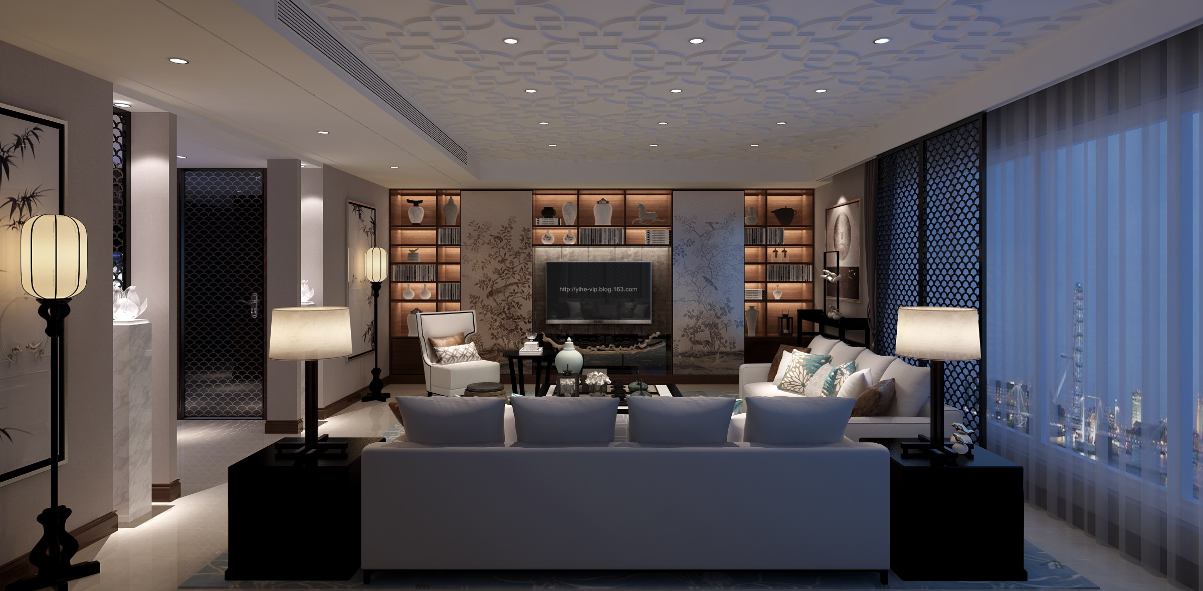 新中式 中式古典 奢华家装别墅样板房-5-27