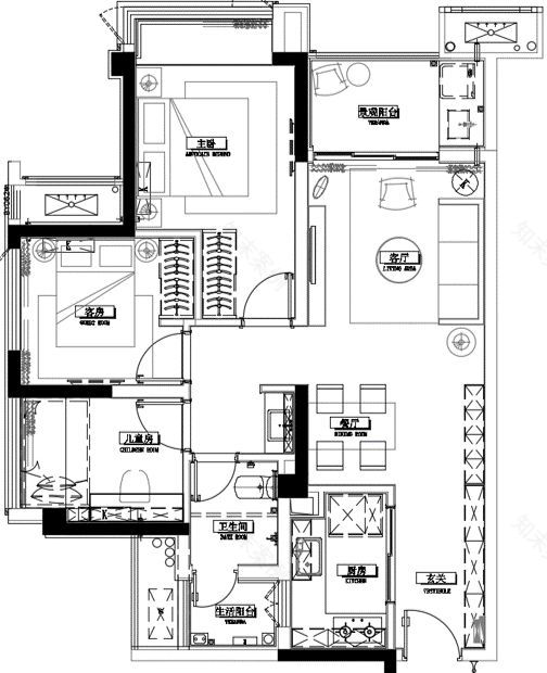 重庆万科理想城 T6 户型个性审美设计探析-70