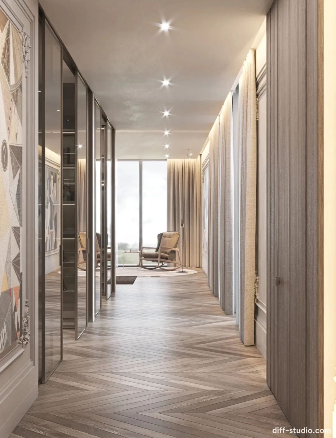 乌克兰基辅 1600㎡新古典奢华大宅丨Diff.Studio-46