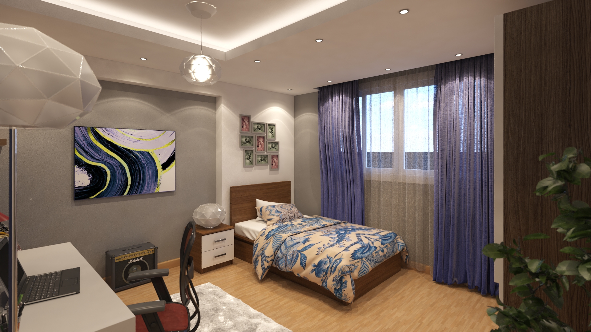 A modern colorful apartment-11