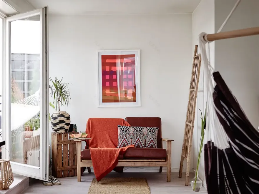 波西米亚风吊床,打造舒适温馨小户型-3