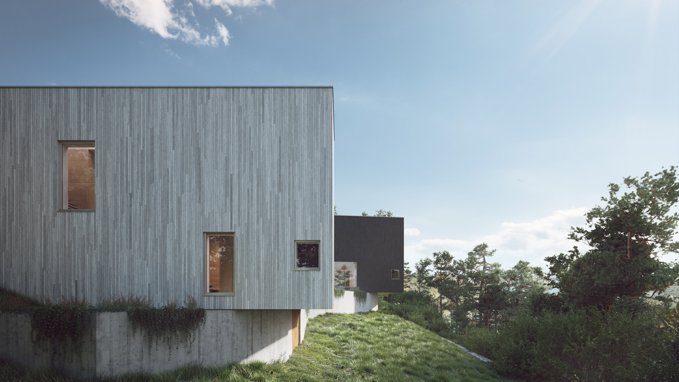 Ström Architects reveals hyper-realistic renderings for pair of Swedish island villas-6