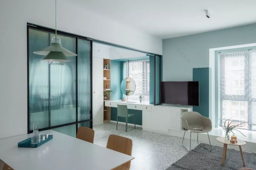 成都绿色摩登宅,三居改两居释放空间-74