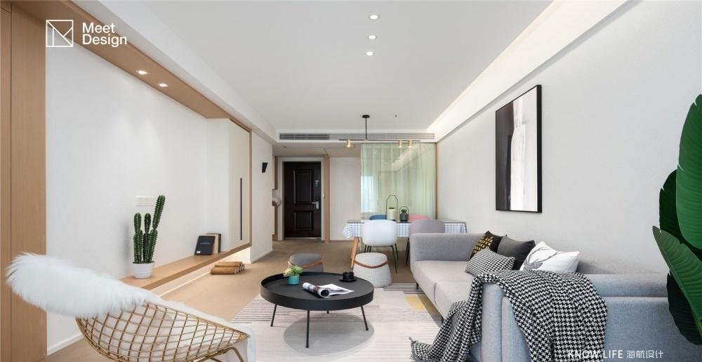 学区房变清新北欧居,蓝色元素打造个性空间-7