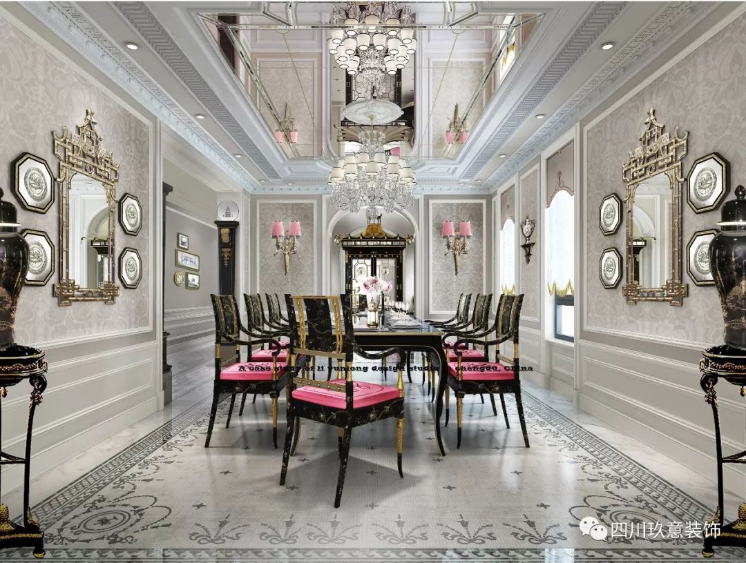 法式庄园“粉红佳人” | 玖意设计的西昌自建别墅-54