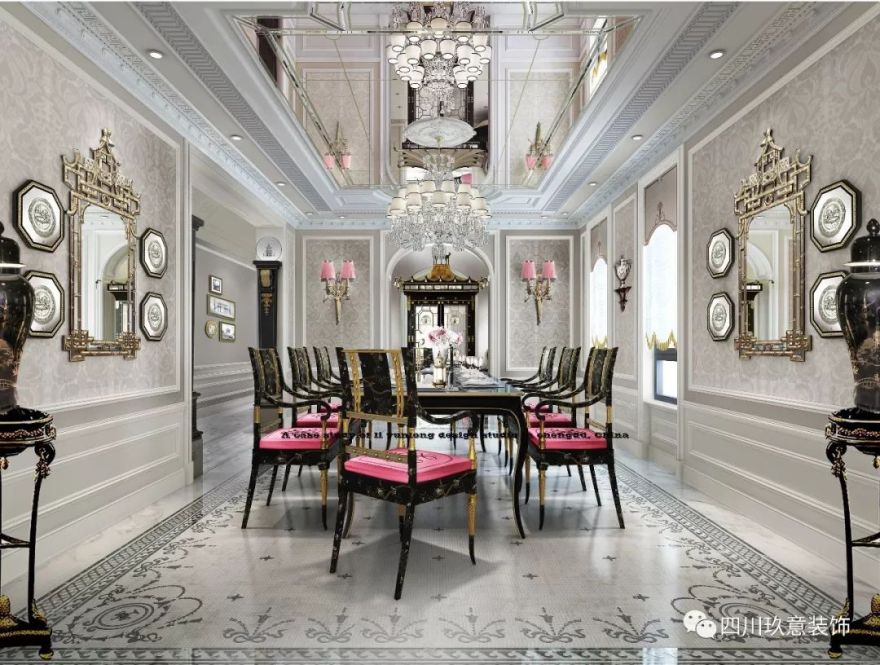 法式庄园“粉红佳人” | 玖意设计的西昌自建别墅-54