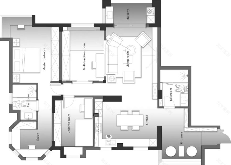 得间设计 | 安静克制的“裸感”空间-99