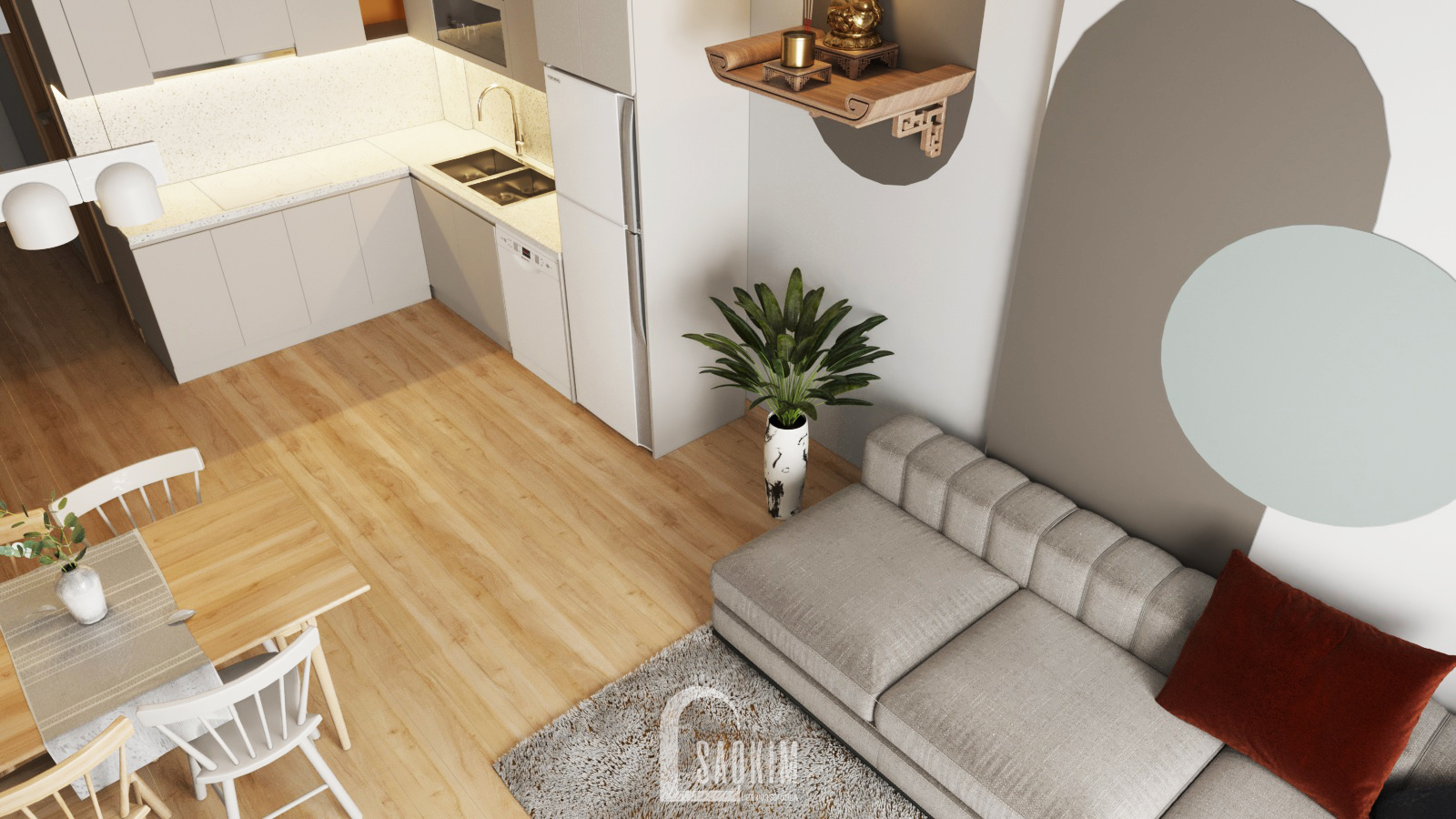 Vinhomes Ocean Park 公寓设计丨越南河内丨Sao Kim 室内设计公司-8