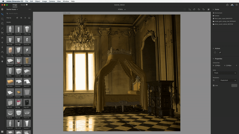三维艺术之美 | Adobe Dimension 实例教程-28