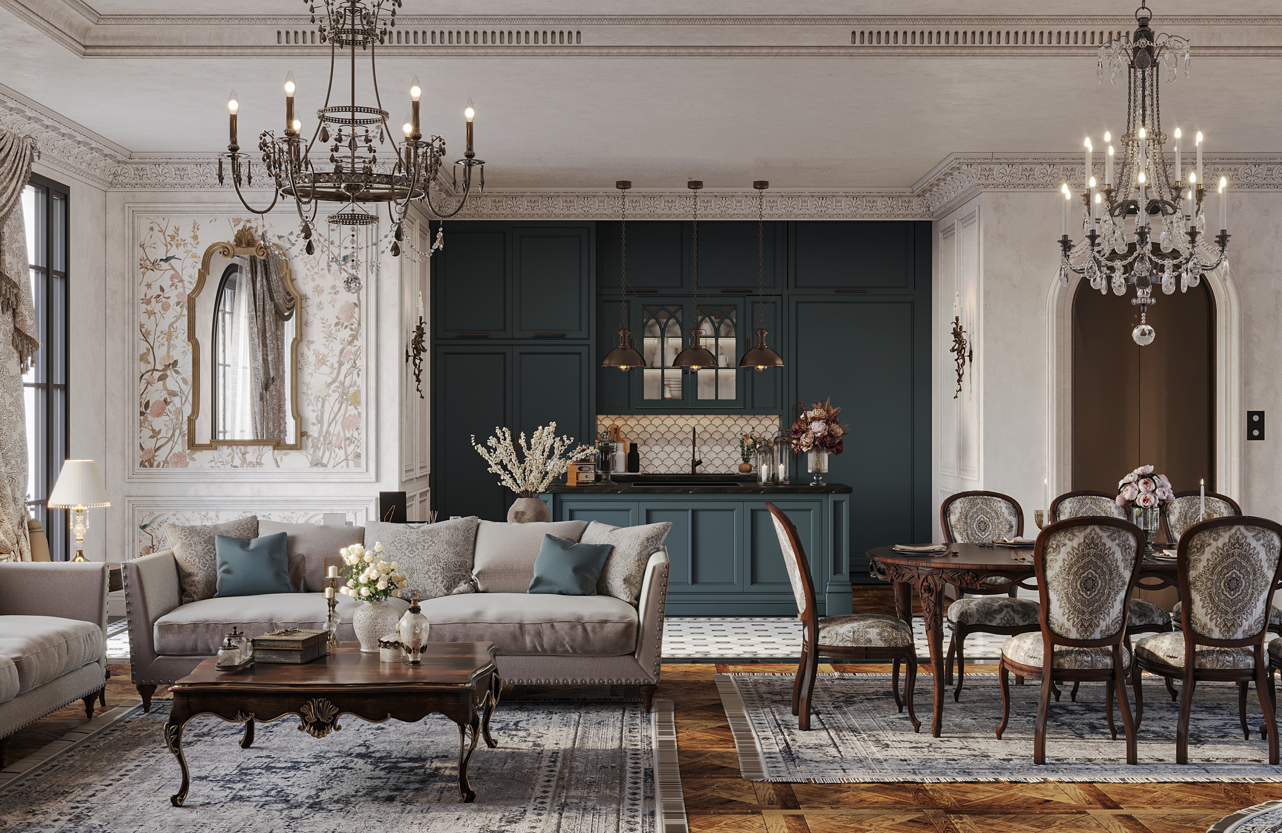 Vintage French Living Hall-7