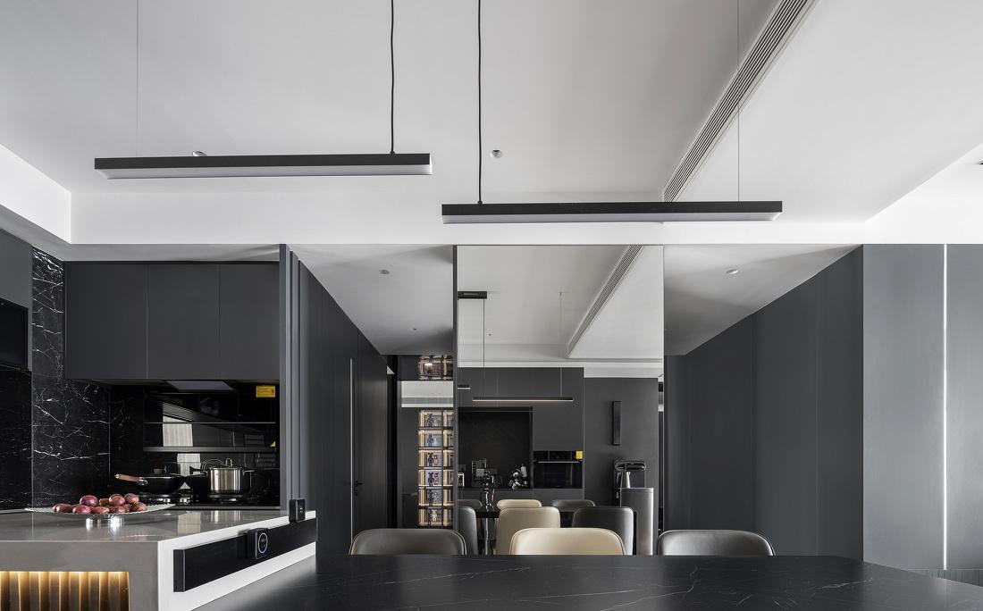 黑白琴键 - 融合硬朗与温柔的现代简约家居设计-17