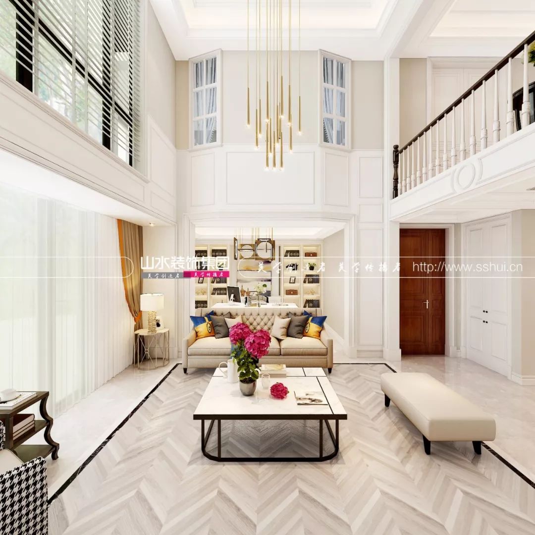 湖山源著 260 平米美式轻奢装修,藏匿主人气质的自在生活空间-17