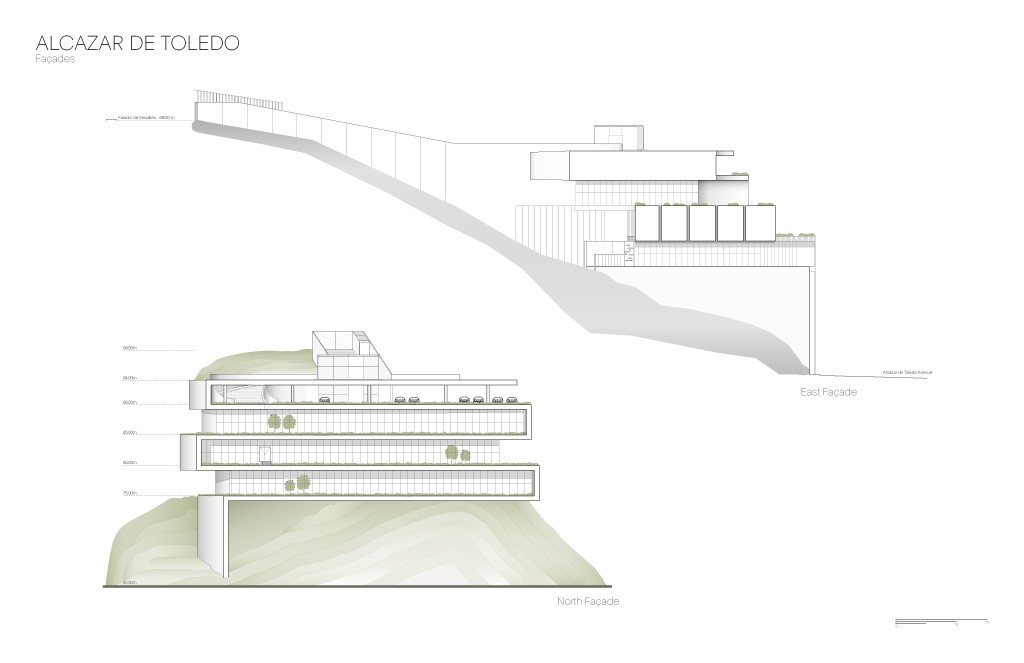墨西哥城折叠空间豪宅,融入自然的线性设计-26