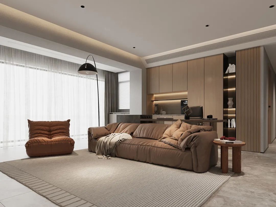 Original Design | 作品赏析 | 华侨城红坊140平，论空间分割的合理性，大横厅变身客厅+书房，真香！-41