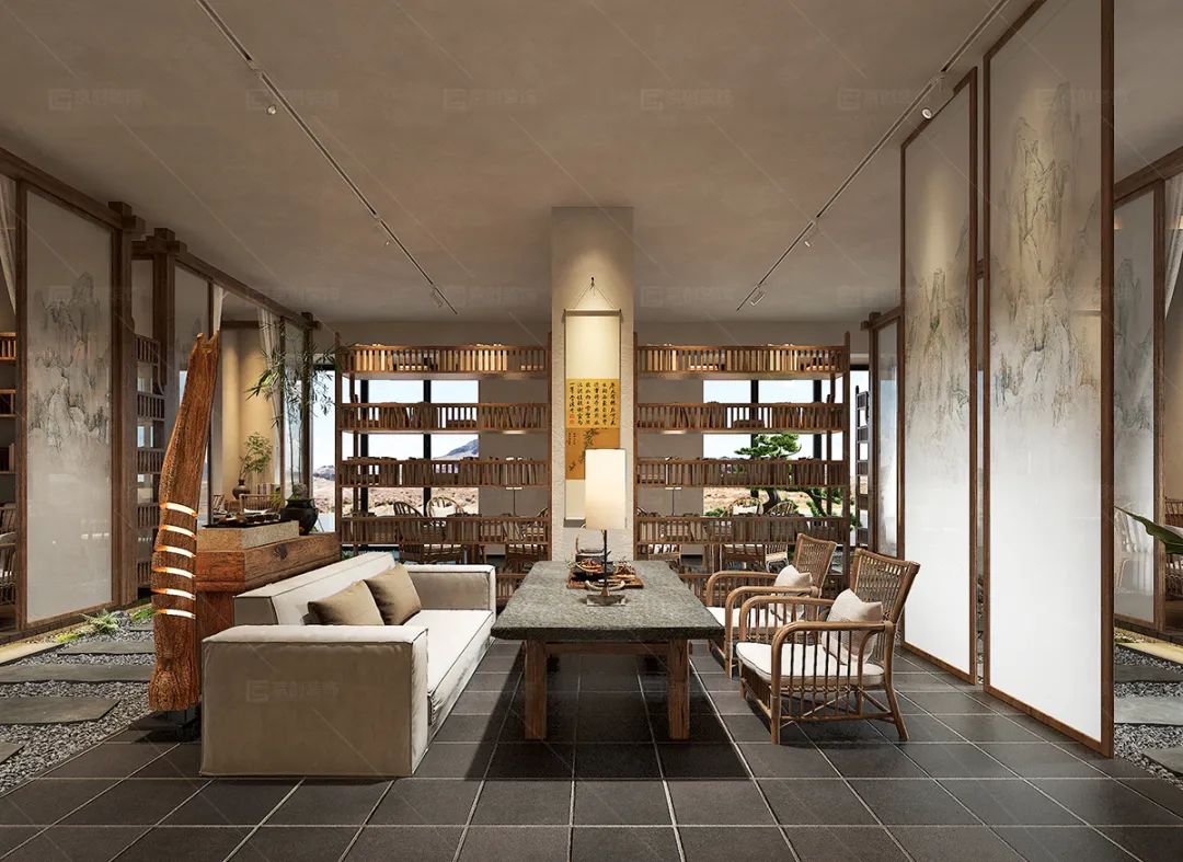 宜宾 · 东方禅意茶餐厅设计,穿越千年的中式美丨中国宜宾丨深圳京创装饰集团-20
