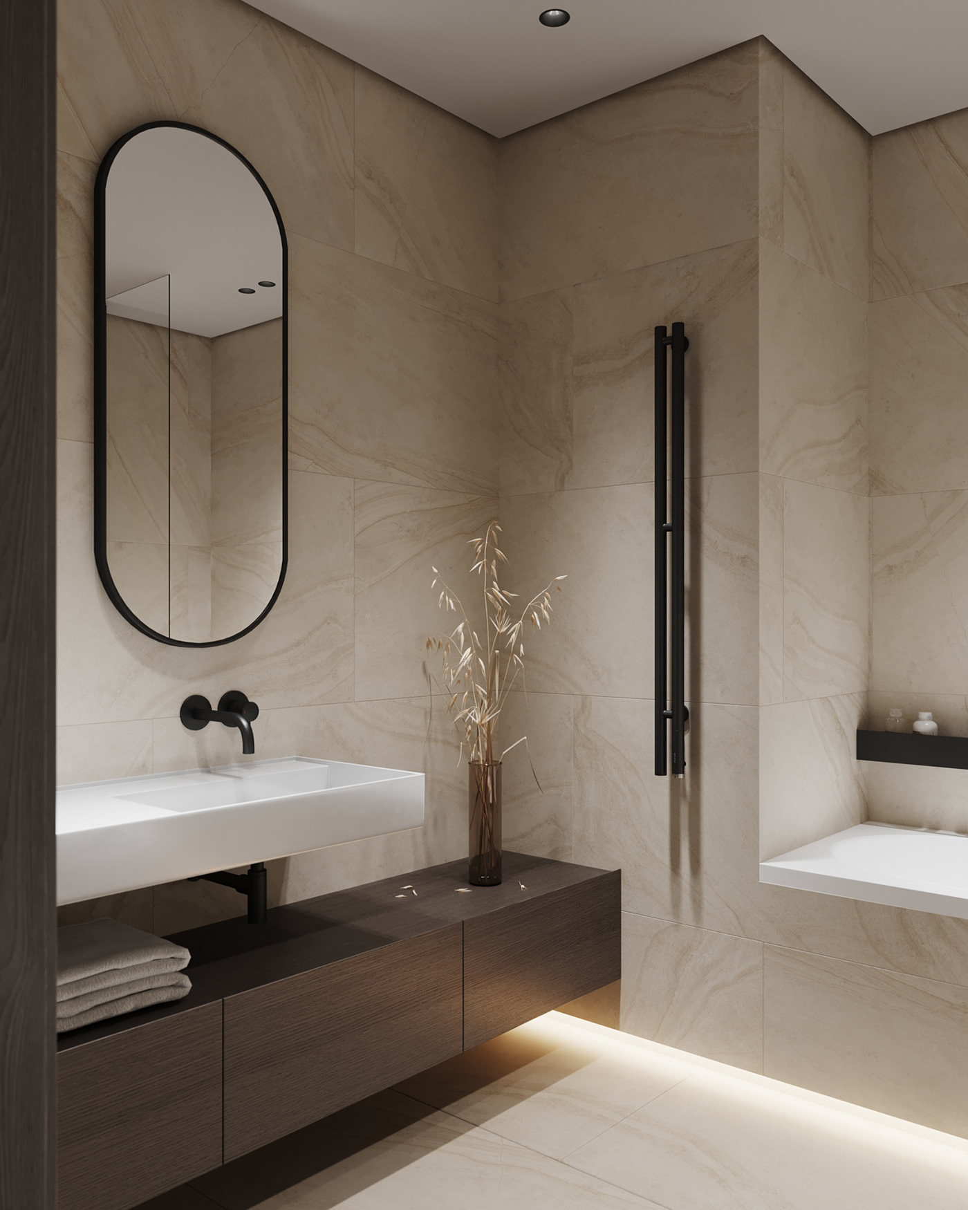 90㎡高级灰色系公寓设计-12