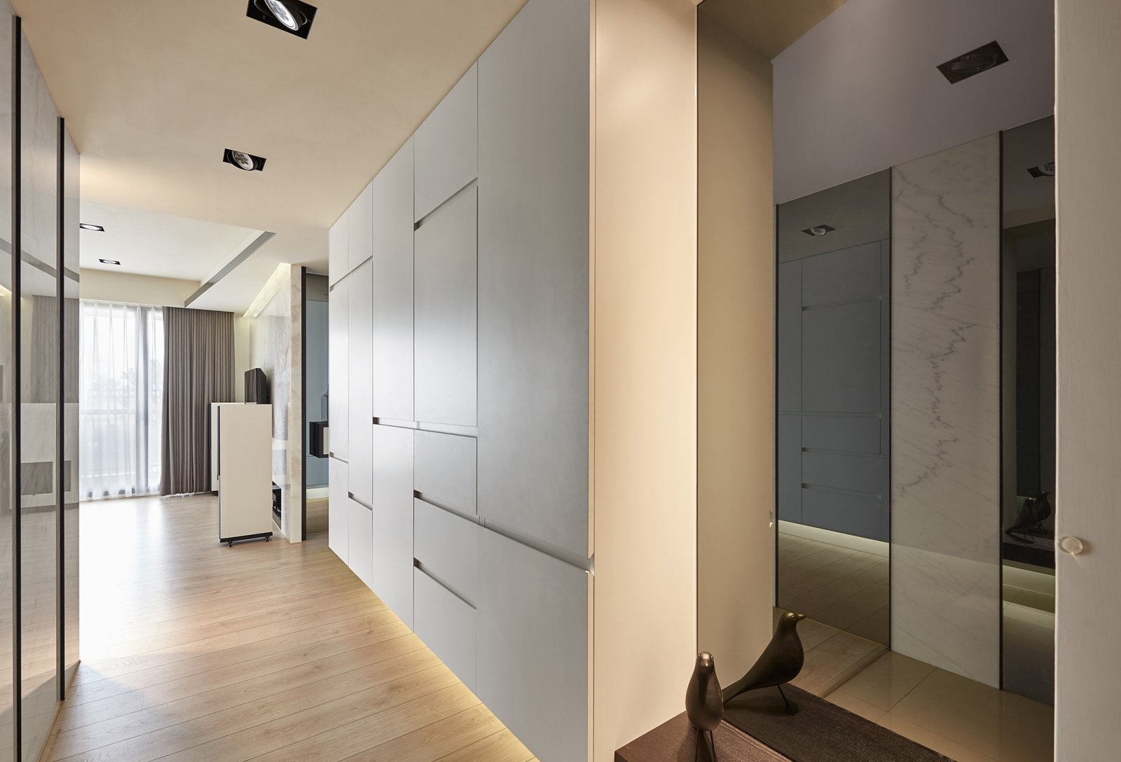 打通的不只是空间！一家 4 口的双拼198㎡日光亲子宅  大秝设计-1