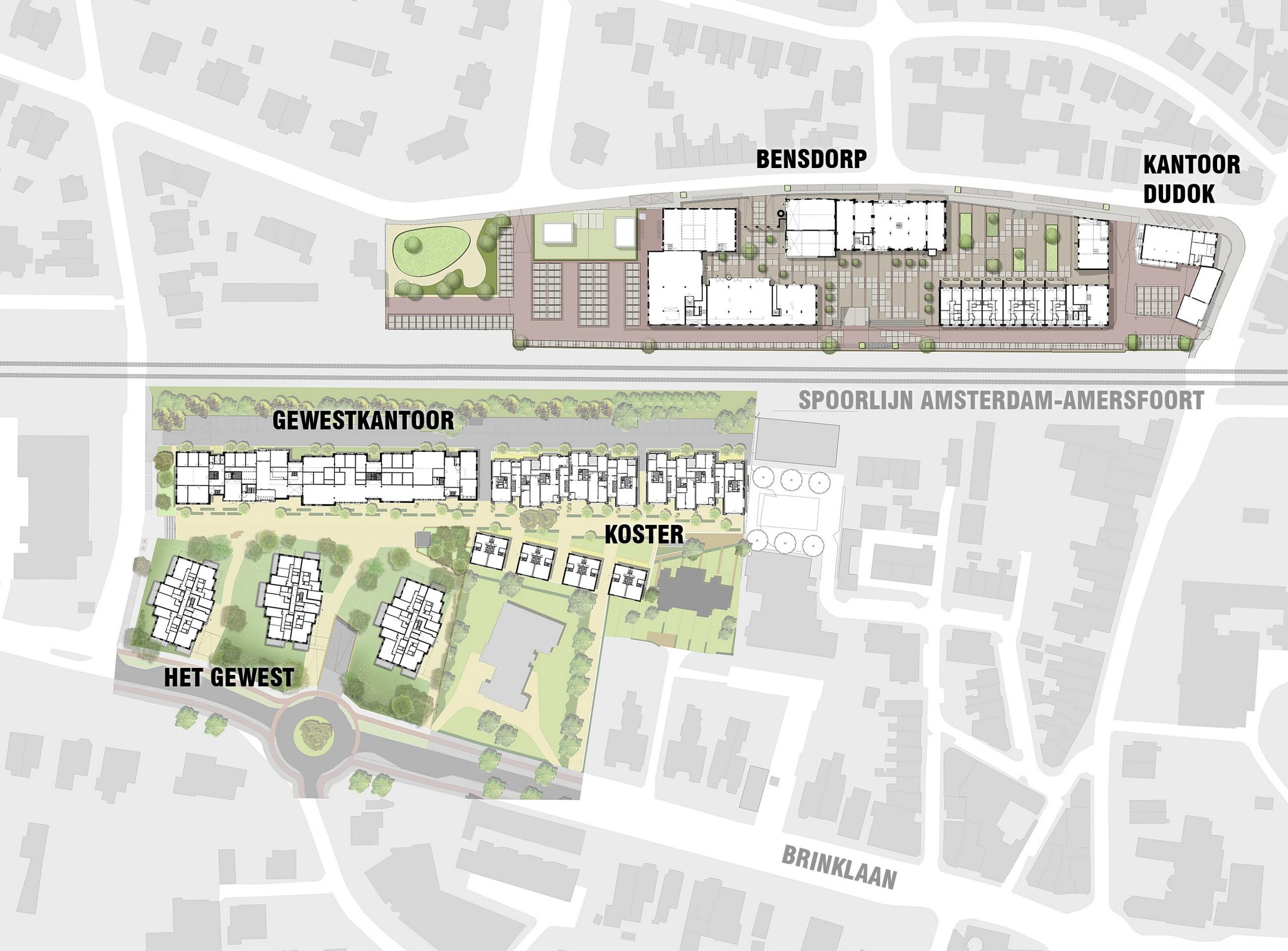 荷兰 Bussum 村的三栋雕塑公寓别墅丨LEVS architecten-13